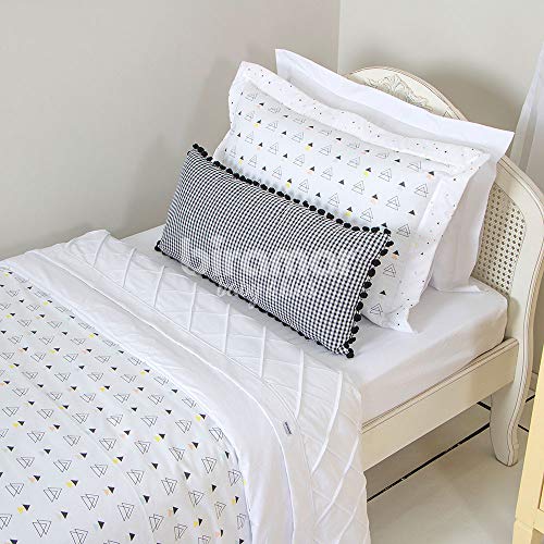 Kit Cama Solteiro 3 Peças New York Triângulo Colorido (Colchão 1, 88 x 0, 88) - Biramar Baby