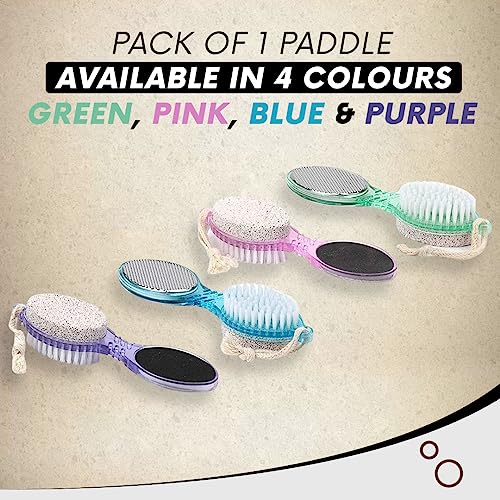 Bistras 4 In 1 Pedicure Paddle Kit Tool With Pumice Stone For Feet, Toe Nail Cleaning Brush, Metal File And Emery Board, Manicure Pedicure Set (1 Pack) #TOP1