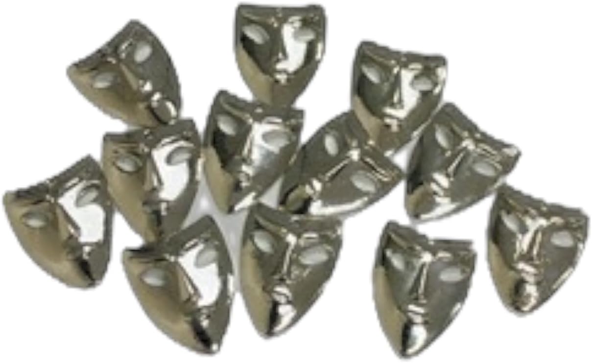 Set of 12 Miniature Masks (Mascaras) – 1 Inch Long, Decorative Ritual Tools