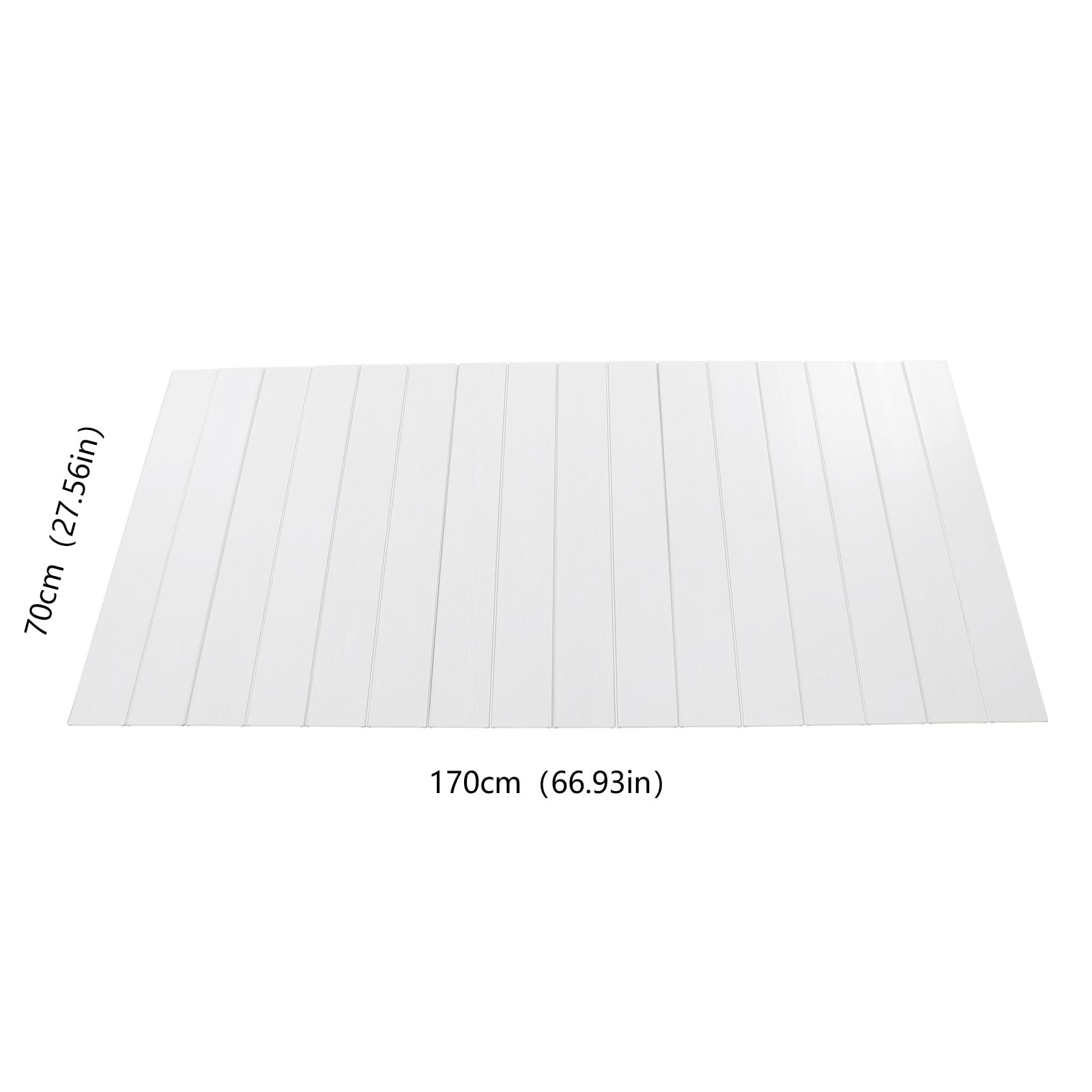 MINRS Housse de baignoire pliable - Étanche à la poussière - 170 x 70 x 0,65 cm - Isolation PVB - Charge maximale : 5 kg - Pour la maison, la salle de bain, le spa, grain de bois blanc