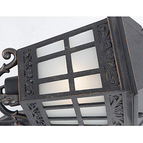 Lumière murale extérieur rétro lampe murale décorative en verre dépoli E27 - 7