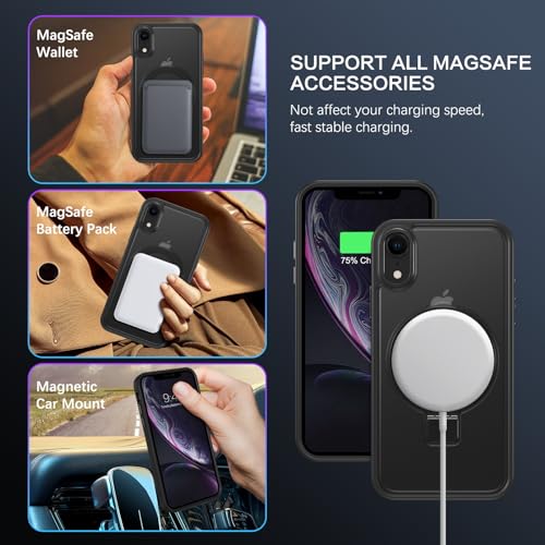Coque iPhone XR Magsafe noire fine antichoc DUEDUE