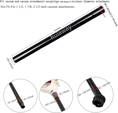 Miniatura 2 de 6 piezas de 1.25 pulgadas de extensión de vacío universales de 1 14 pulgadas, varita de extensión de ajuste por fricción de 1 14 pulgadas, tubo de