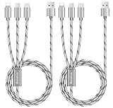 [page_title]-Bolatus 1.5m Multi USB Kabel 2Pack, Universal Ladekabel Nylon 3 in 1 Mehrfach Handy Ladegert Kabel Lang mit Type C Micro USB Kompatibel für Smartphone, Tablets und mehr - 5FT*2Pack