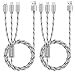Produktbild Bolatus 1.5m Multi USB Kabel 2Pack, Universal Ladekabel Nylon 3 in 1 Mehrfach Handy Ladegert Kabel Lang mit Type C Micro USB Kompatibel für Smartphone, Tablets und mehr - 5FT*2Pack