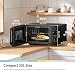 COMFEE' 20L Compact Microwave, 700W Black Solo Manual Microwave with Inverter,5 Power Levels,Quick Defrost,Easy Clean,Dial Timer,Small for Kitchen- CMO-MM202NF(BK)