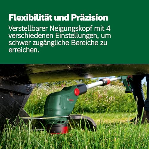 Bosch Akku-Rasentrimmer UniversalGrassCut 18V-26-500 (zum Rasentrimmen und Kantenschneiden; Ladezeit: 65 min; Schnittkreisdurchmesser: 26 cm; 18-Volt-System; mit 2.0 Ah-Akku und Ladegerät) 5