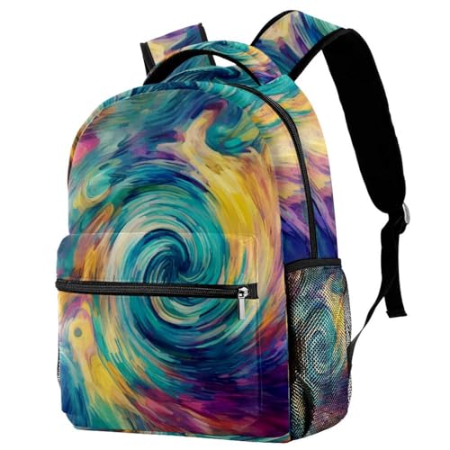 Bolsa para libros con remolino fluido que alivia hombros y resiste la lluvia