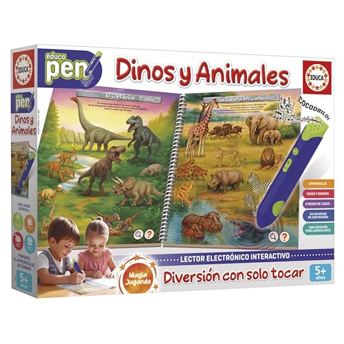 Miniatura 3 de Educa - Educapen Dinos Y Los Animales Juego Educativo Para Niños 5 Años Cuaderno Con Preguntas Y Lector Electrónico Niños 5 6 7 Años 20322