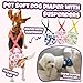 Pet Soft Dog Diapers Female with Suspenders, 3 Pack Reusable Female Dog Diapers for Heat, Dog Period Panties for Doggie in Cycle(X-Small, Flowers)