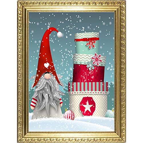 DECYOOL 12 x 16 Inches 5D Diamond Painting Santa Claus Rhinestone Painting Art Kits for Decoration Gifts and Toys (Style A)