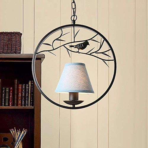 Lámpara de techo industrial azul de hierro 35cm iluminación interior salón y dormitorio