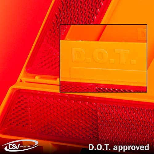 image for DSV Standard Warning Triangles, Safety Triangles DOT Approved, Plastic