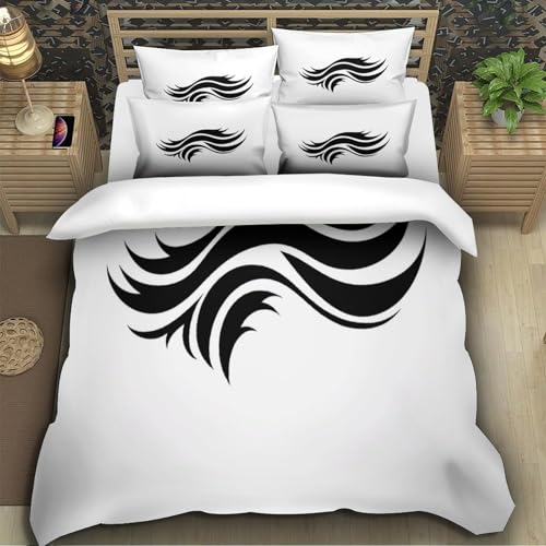 Housse de couette douce fermeture éclair parure de lit microfibre anti-plis - 5