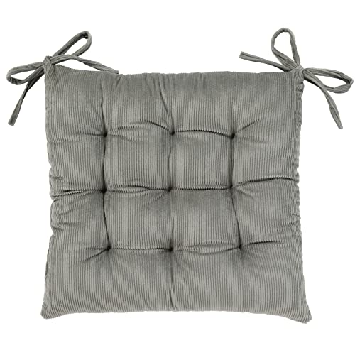 HLOVME Corduroy Chair Cushion with Ties