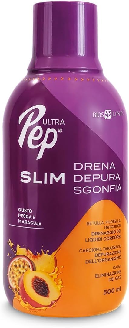 PROMO 2 Confezioni ULTRA PEP SLIM Drena Depura Sgonfia GUSTO Pesca e Maracuja 500+500 ml