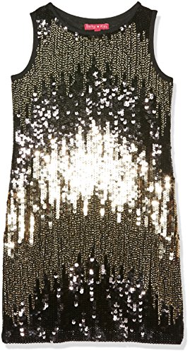 Derhy Laura Vestido, Negro (Noir/OR), 12 años para Niñas