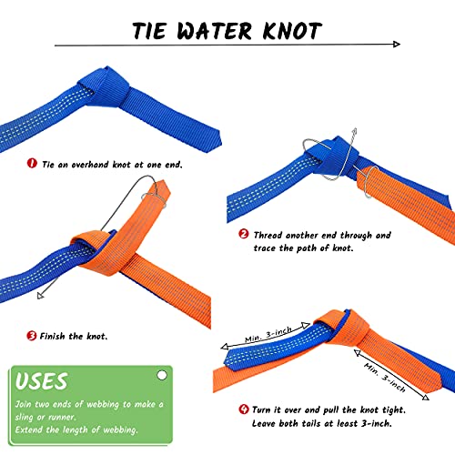 Image of GM CLIMBING 1 inch Nylon Tubular Webbing Tape CE UIAA Certified 4000lb Heavy Duty for Climbing Rescue Rope Works Survival Outdoor General Purposes