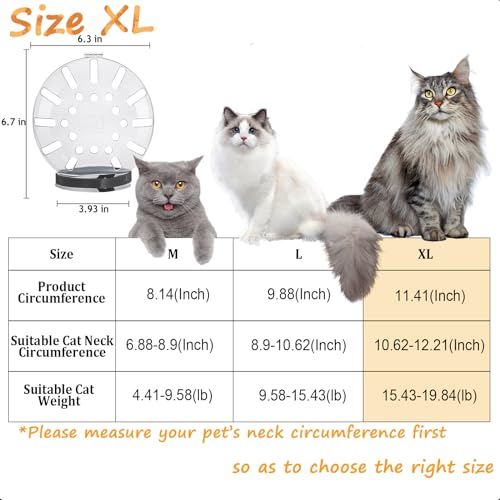 Katzenmaulkorb und Helm – XL transparente atmungsaktive Kapuze, Verstellbarer Kätzchen-Astronautenhelm, verhindert Beißen und Kauen, Fellpflege, Ballmaske für Aggressive Katzen