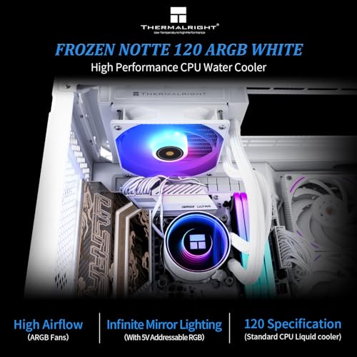 Image of Thermalright Frozen Notte 120 ARGB White CPU Water Cooler, CPU Water Cooling System, ARGB Cold Head,Suitable for AMD:AM4 /AM5,Intel LGA 1700 /1851 /1150 /1151 /1200