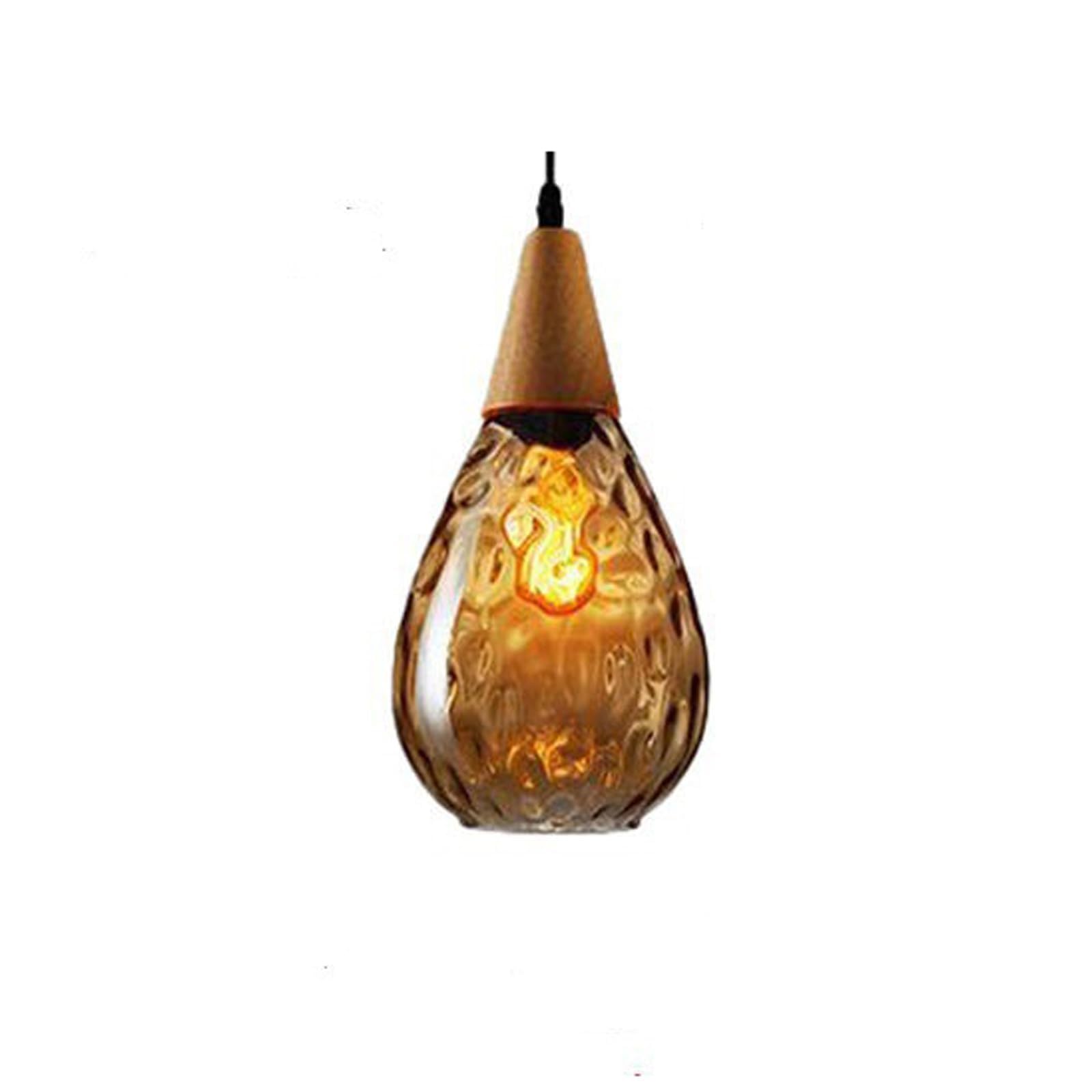 PLQWUJD Exquisite Chandelier Modern Ceiling Light Fixture Hammered Ceiling Lamp Close to Ceiling Light Water Drop Shade Chandelier Pendant Lighting Kitchen(Gelb)