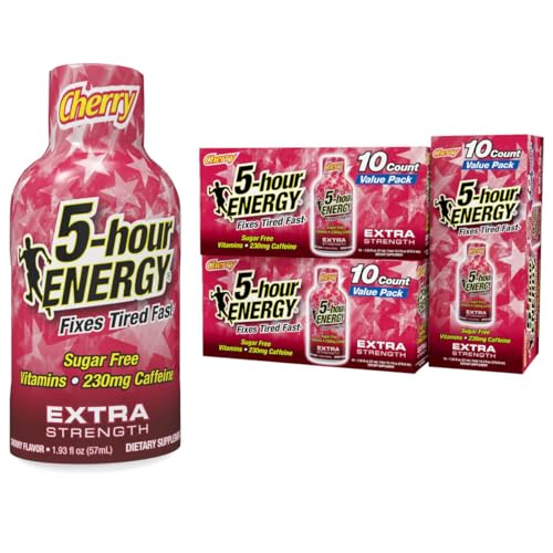 5-Hour Energy Extra Strength Shots Cherry Flavor, 30 Count (1.93 fl oz)