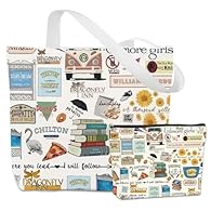 Premium Material: Crafted from durable canvas, both the canvas tote bag and makeup bag are built to last. The sturdy fabric is perfect for everyday use, resisting wear and tear while maintaining its shape and vibrant print, making it a reliable compa...