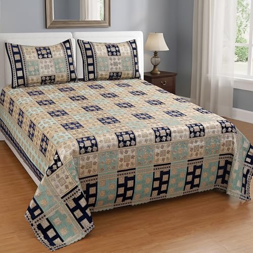 Image of Luxury Velvet Bedsheet King Size Luxury Bed Sheet 90 inch x 100 inch Ultra Soft, Cozy & Warm Bedding for Bedroom Hypoallergenic & Elegant Velvet Texture (Navy::Pista)