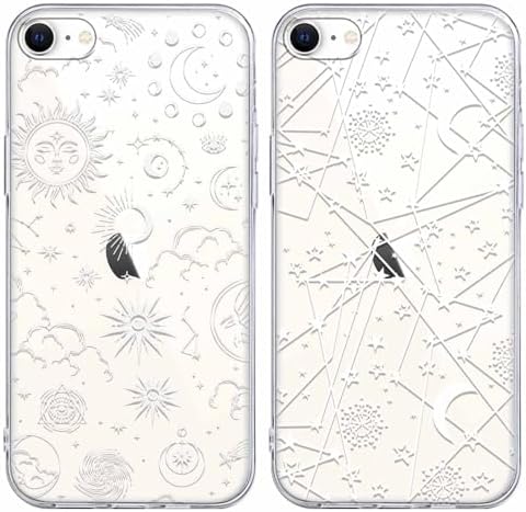 Xylota 2 przezroczyste etui na telefon komórkowy Samsung Galaxy A34 5G 6,5", przezroczyste etui Aesthetic z motywem serca miłosnego, miękkie, silikonowe, cienkie, TPU, odporne na uderzenia i
