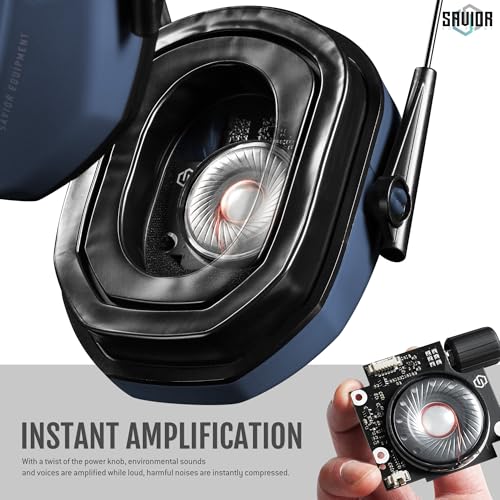 Image of Savior Equipment Apollo Electronic Earmuffs For Shooting w /Gel Ear Pads, 24dB NRR, Noise Cancelling Ear Protection Headset