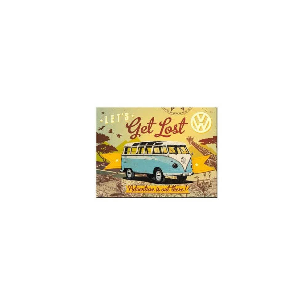 Nostalgic Art 14317 Volkswagen VW Bulli / Let's Get Lost, Magnetic Photo Frame 8 x 6 CM