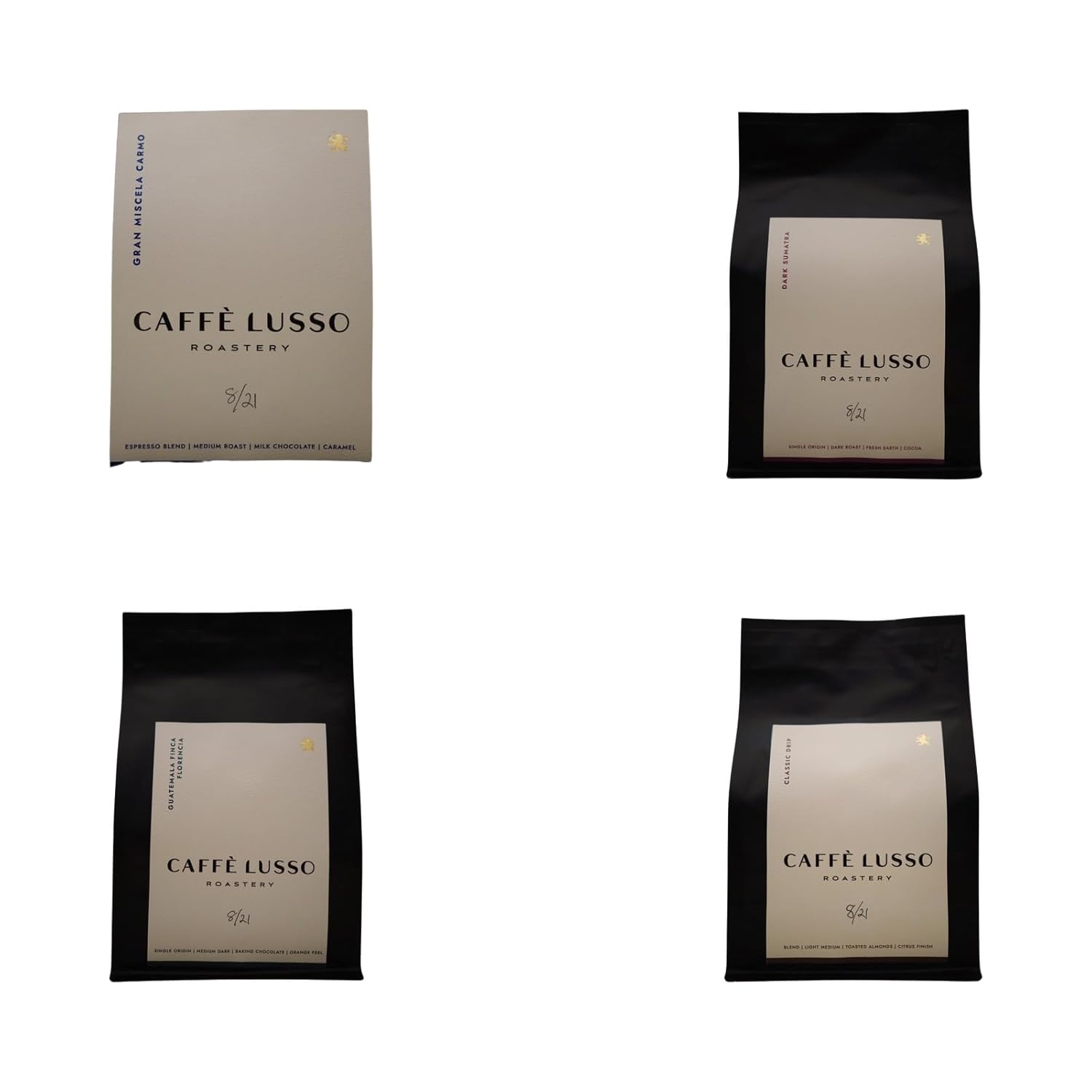 Decaf Blend - Roasted by Caffe Lusso Roastery - Whole Bean Coffee - 12 Ounce Bag