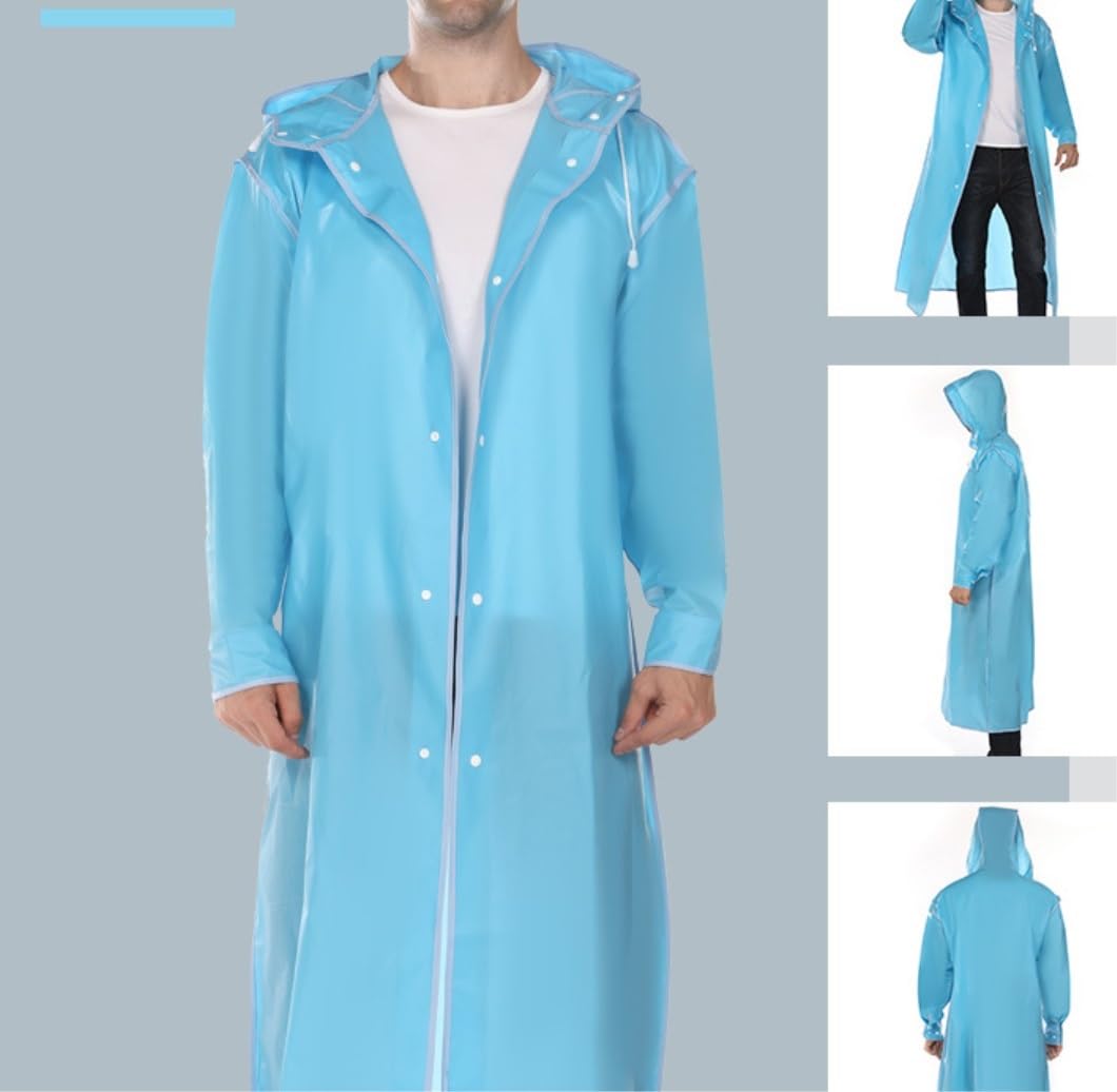 Poncho de Lluvia Chubasquero Largo Para Adultos, Impermeable Para Hombres Y Mujeres, Con Capucha, Para Exteriores, Senderismo, Pesca Chubasquero Mujer
