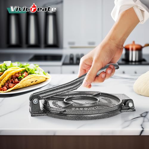 Vivicreate Cast Iron Tortilla Press for Quesadillas and More