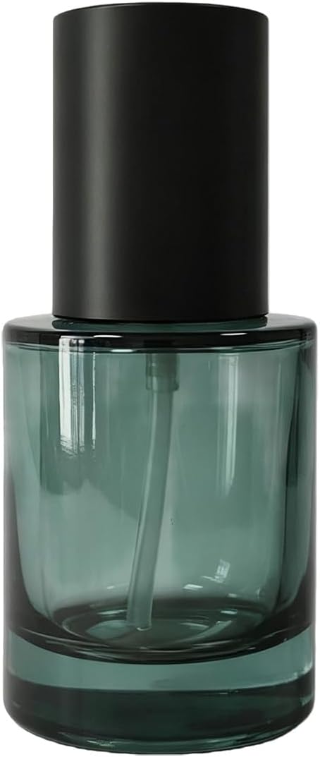 3.4oz Dark Green Travel Glass Pump Bottle Refillable Dispenser