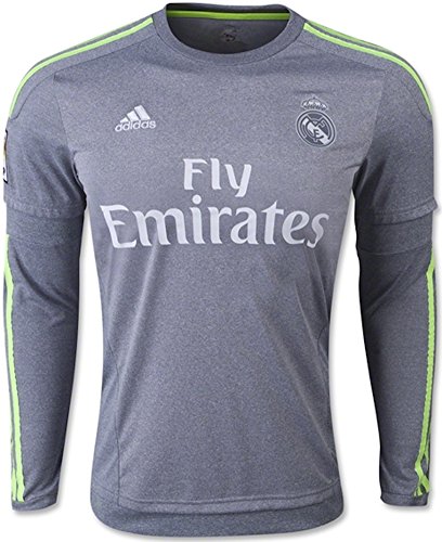 adidas Real Madrid シャツ 2XL グレー Adidas Real Madrid Cf Away Long Sleeve Jersey-Grey (XS
