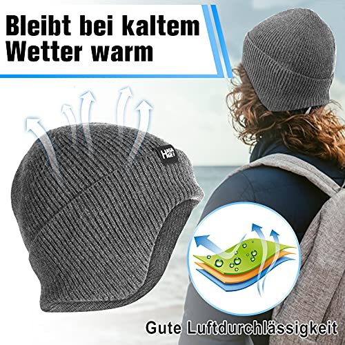 HASAGEI Wintermütze Atmungsaktiv Strickmütze Winter Thermo Mütze Weich Sportmütze Skimütze für Herren und Damen Outdoor