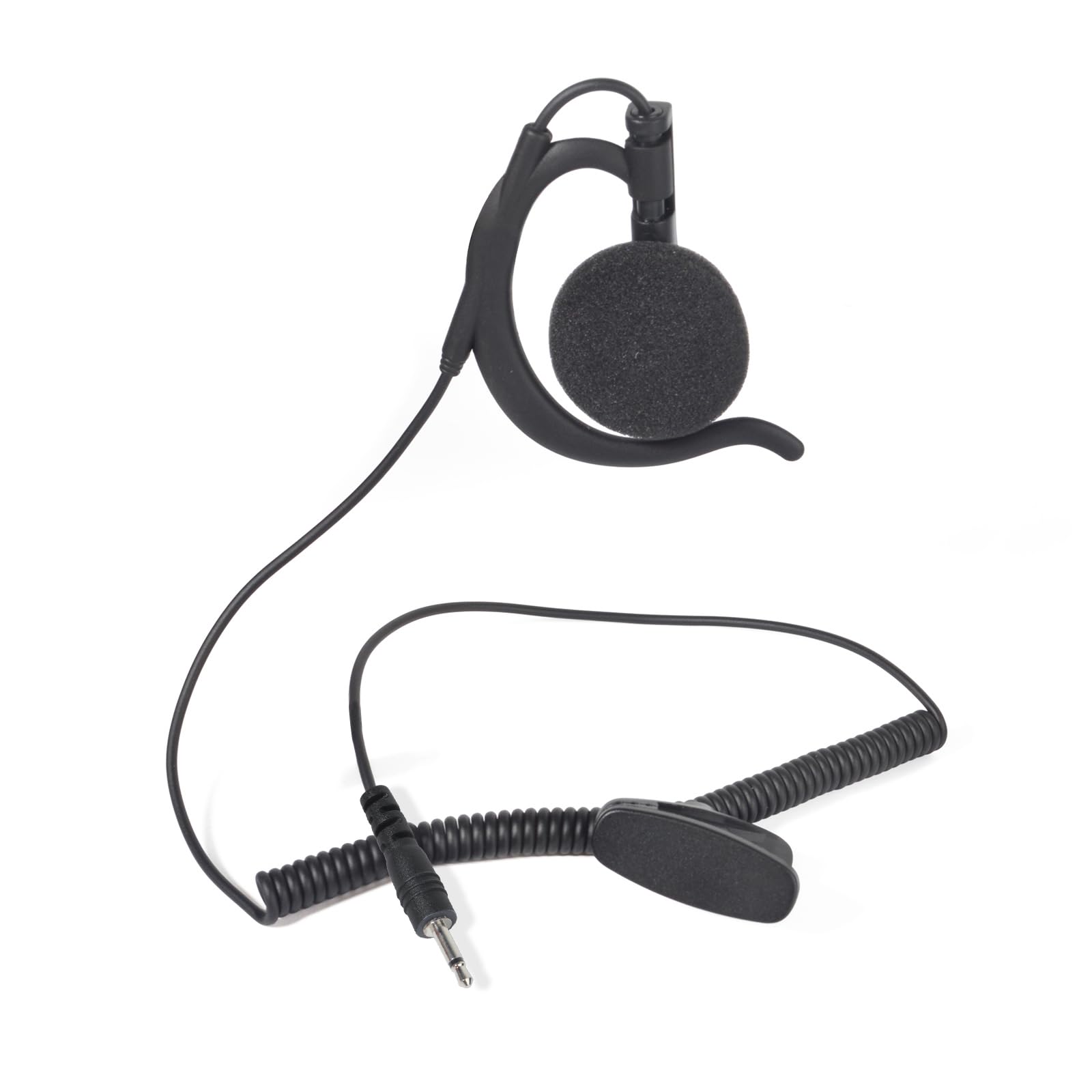 TWAYRDIO ケンウッド対応 インカム イヤホン 2.5mm 耳かけ式 オープンエアー型 片耳 カールコード アイコム/ヤエス/アルインコ用のタイピン式イヤホンマイクに適合 SP-28 EME-27 EME-46A 互換品