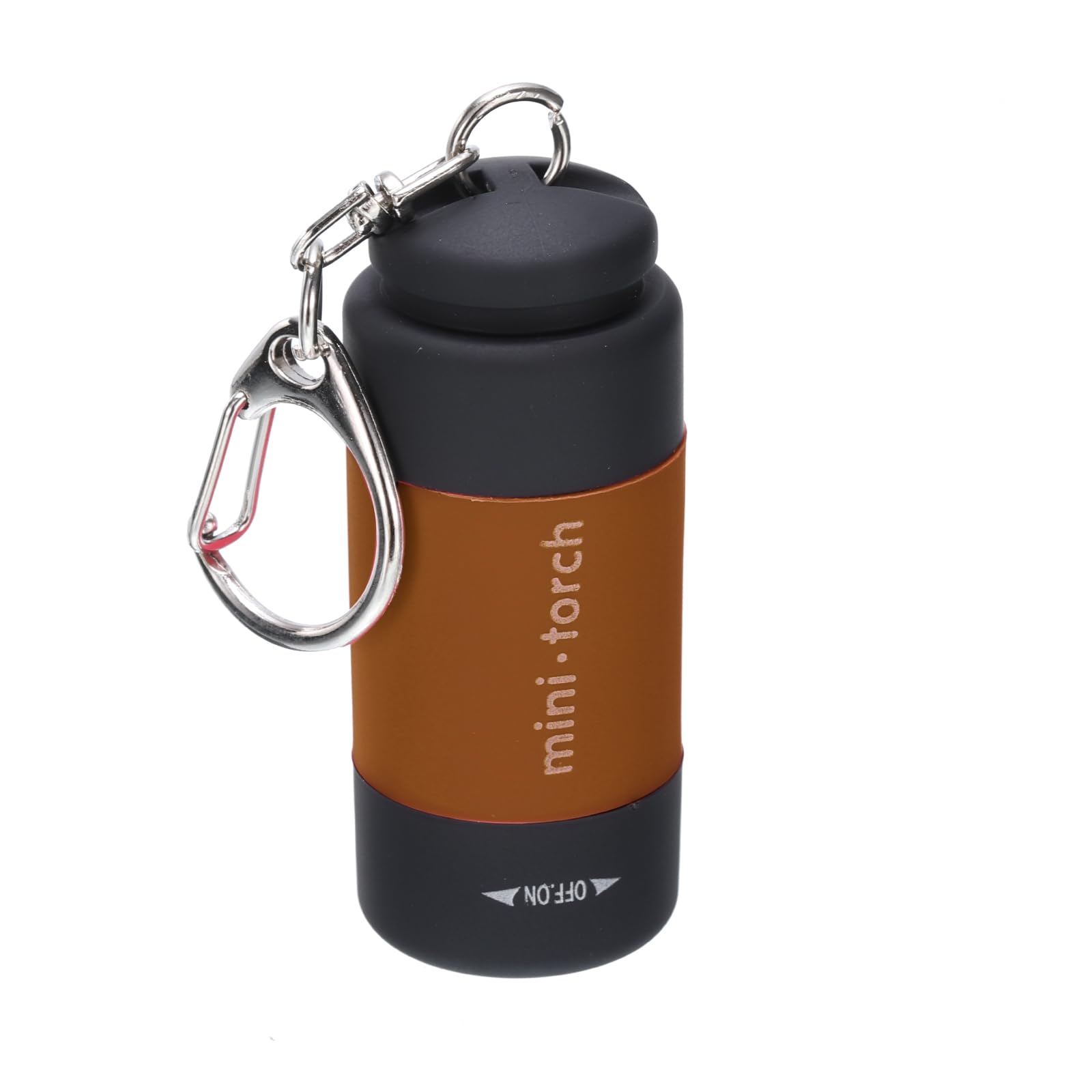 PATIKIL Mini Keychain Flashlight, Pocket LED Flashlight Portable Torch USB Rechargeable for Outdoor Camping Party Brown - Image 3