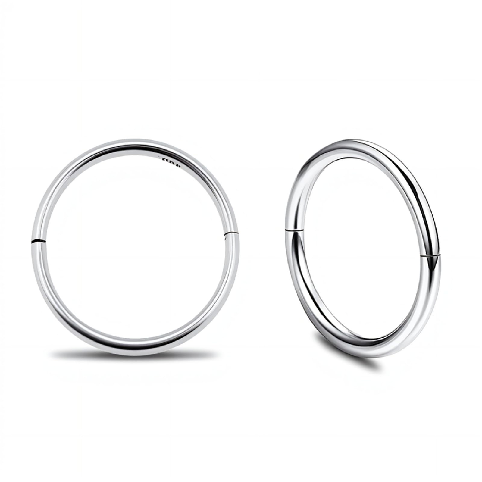 925 Sterling Silver Hoop Earrings - Small Thin Handcrafted