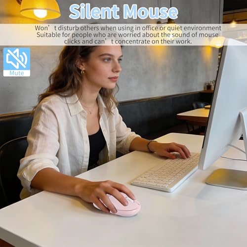 Image of Bluetooth Wireless Mouse,Creative Floating Cartoon Pig Animal Mice,RGB Backlit Rechargeable Triple Mode(Dual Bluetooth+USB) Computer Silent Mouse with USB Receiver for Laptop /MacBook /iPad /PC (pink)