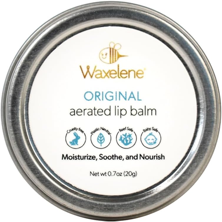Original Aerated Lip Balm Tin, Best Lip Balm Ever Organic Calming Multipurpose Ointment Baby Eczema Dry Sensitive Skin Body Face Moisturizer