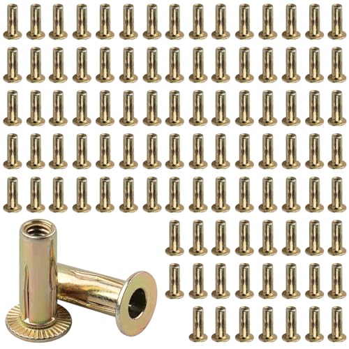 Multi-Grip Rivet-Nut Set 1/4-20, steel, gold zinc