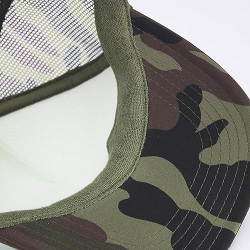 Image of The Vintage Year High Crown Foam Mesh Camouflage Trucker Hat Baseball Cap