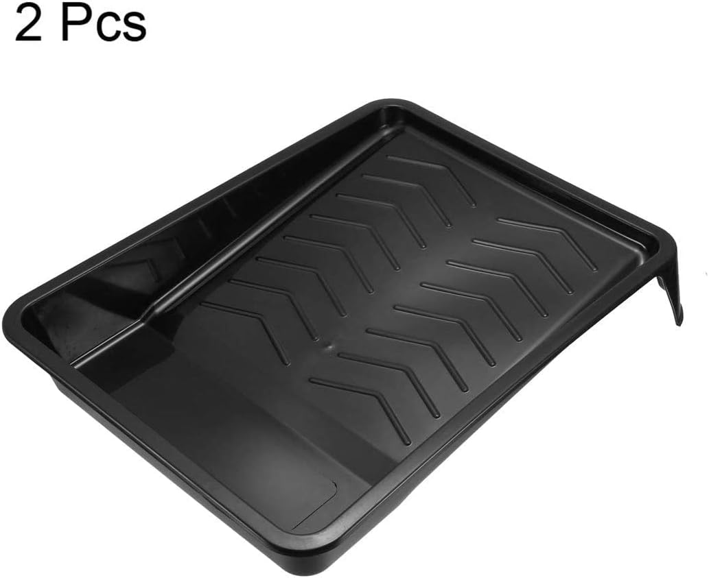 XYWHPGV Paint Roller Tray for 9 Inch Plastic Liner for Painting Brush Black 2pcs(45ac6 03029 8373d 955fc d3cb2 999b4