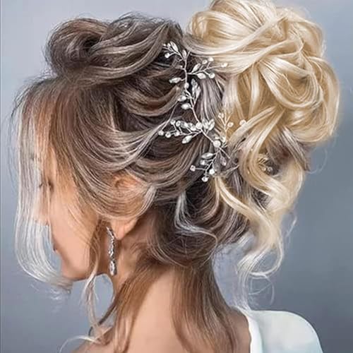 Hanaoops Pince Cheveux Postiche Chignon Messy Morceau de Bouclés Chouchou Cheveux Extension Naturels Synthétique Queue de Cheval Chignons Extensions à Clips Chignon pour Femmes – vue 7