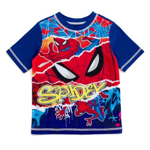 Image of Marvel Boys' Swimwear 2-Piece Rashguard and Swim Trunks Set Toddler to Big Kid