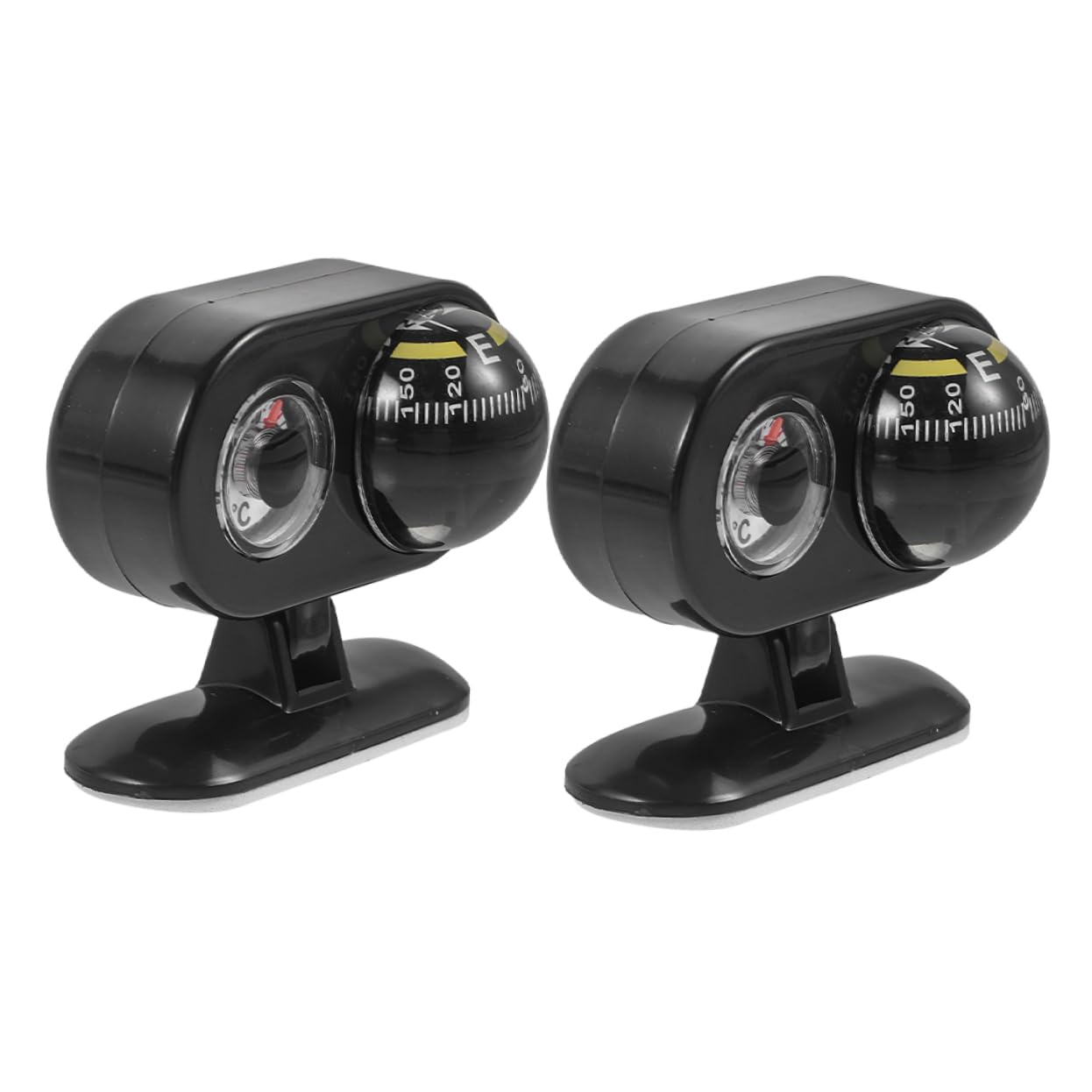 Alipis 2pcs Car Dash Compass Ball Compass for Dashboard Decorations Plastic Black