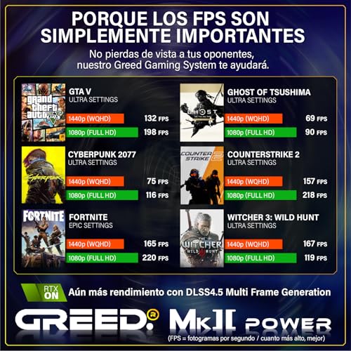 GREED® Mk2 Power - 4K High End Gaming PC Raytracing - AMD Ryzen 7 5700X + Nvidia Geforce RTX 5060Ti 16GB - 4,6 GHz Ultra-rápido RGB + Ordenador de sobremesa - 32 GB DDR4 RAM - 1TB SSD - WLAN + W11 Pro - imagen 7
