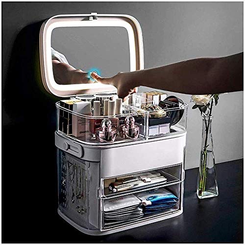 Kosmetischer Displayschrank mit Lampenmilch-Schmuck-Aufbewahrungsbox integriert Kosmetik-Rack Cover